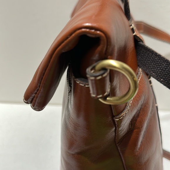 PATRICIA NASH “Luzille” Brown Leather Convertible Backpack/ Tote/ Crossbody Bag main image 11